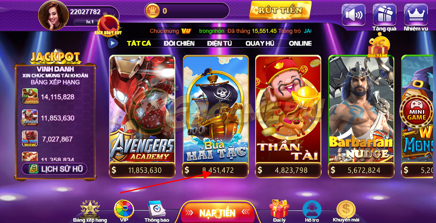 Tổng quan về game búa hải tặc 68 game bài